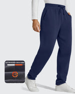 Flurrylux Men's Fleece-Lined Drawstring Cotton Straight Leg Pants