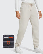 Flurrylux Men's Fleece-Lined Drawstring Cotton Straight Leg Pants