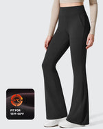Barefeel Fleece Lined Pockets Flare Yoga Pants