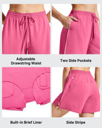 Chillwhisp Built-in Shorts Split Running Shorts 3''