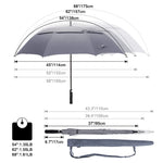 G4Free G4Free Automatic Open Golf Umbrella Double Canopy Vented Stick Umbrellas