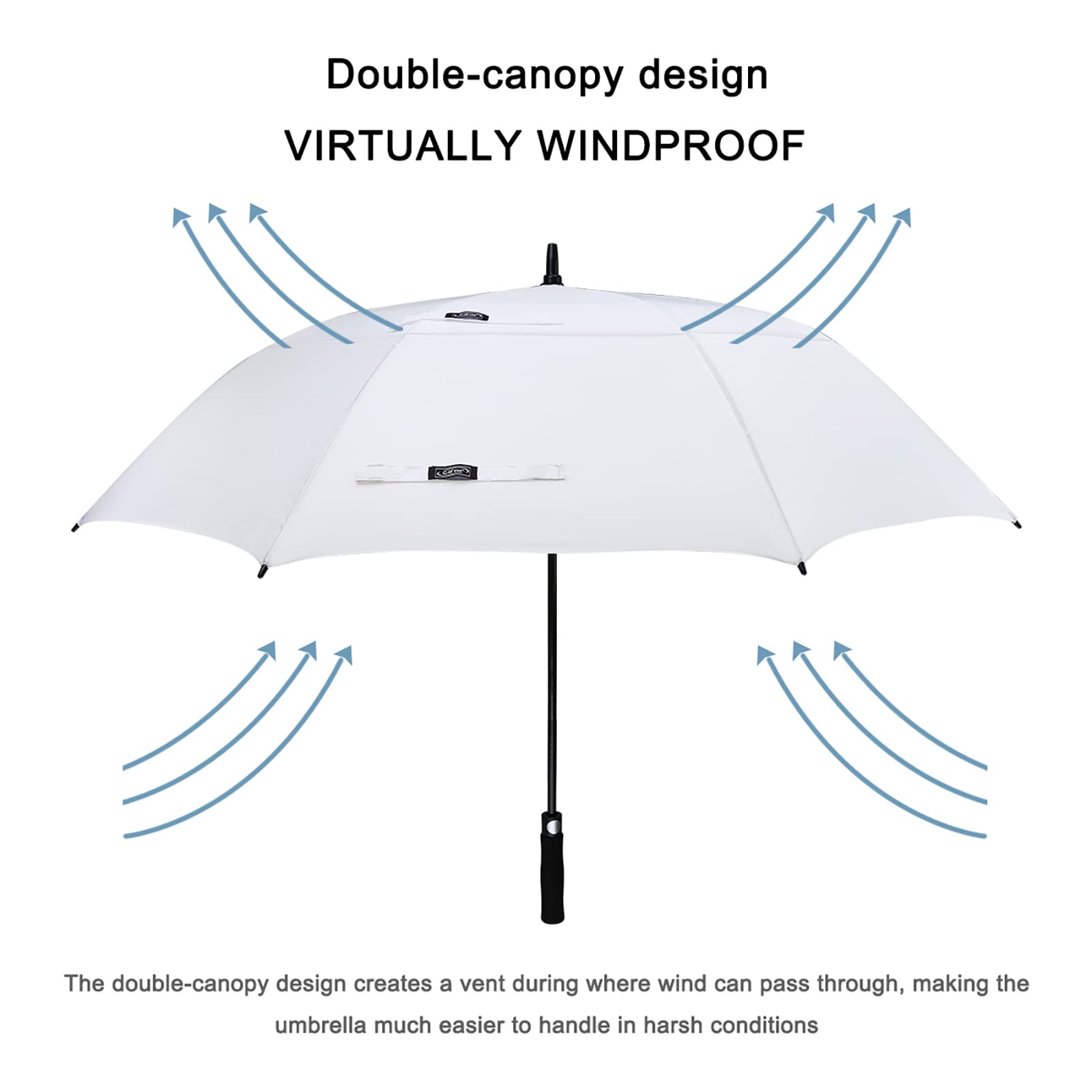 G4Free G4Free Automatic Open Golf Umbrella Double Canopy Vented Stick Umbrellas