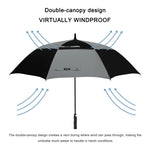 G4Free G4Free Automatic Open Golf Umbrella Double Canopy Vented Stick Umbrellas
