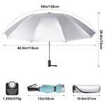 G4Free G4Free UPF 50+ UV Protection 54 Inch Large Reverse Travel Umbrella