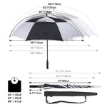 G4Free G4Free Automatic Open Golf Umbrella Double Canopy Vented Stick Umbrellas