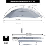G4Free G4Free Square Windproof Auto Open Stick Umbrella