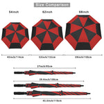 G4Free G4Free Automatic Open Golf Umbrella Double Canopy Vented Stick Umbrellas