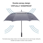 G4Free G4Free Automatic Open Golf Umbrella Double Canopy Vented Stick Umbrellas