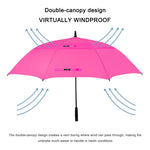 G4Free G4Free Automatic Open Golf Umbrella Double Canopy Vented Stick Umbrellas