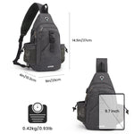 G4Free G4Free Canvas Sling Bag Crossbody Backpack with USB Charging Port & RFID Blocking