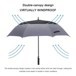 G4Free G4Free Automatic Open Golf Umbrella Double Canopy Vented Stick Umbrellas