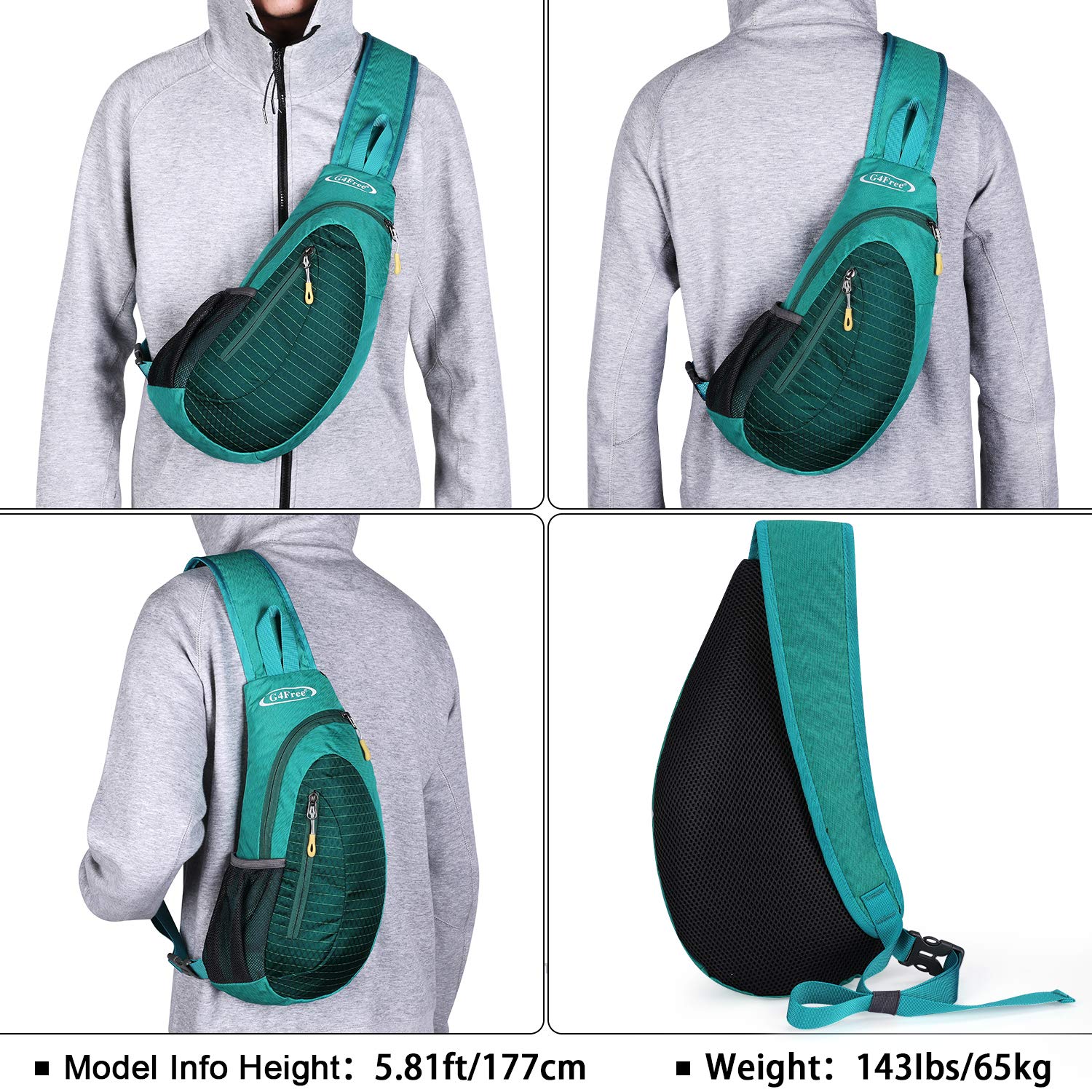 G4Free G4Free Sling Bags Men Shoulder Backpack Small Cross Body Chest Sling Backpack