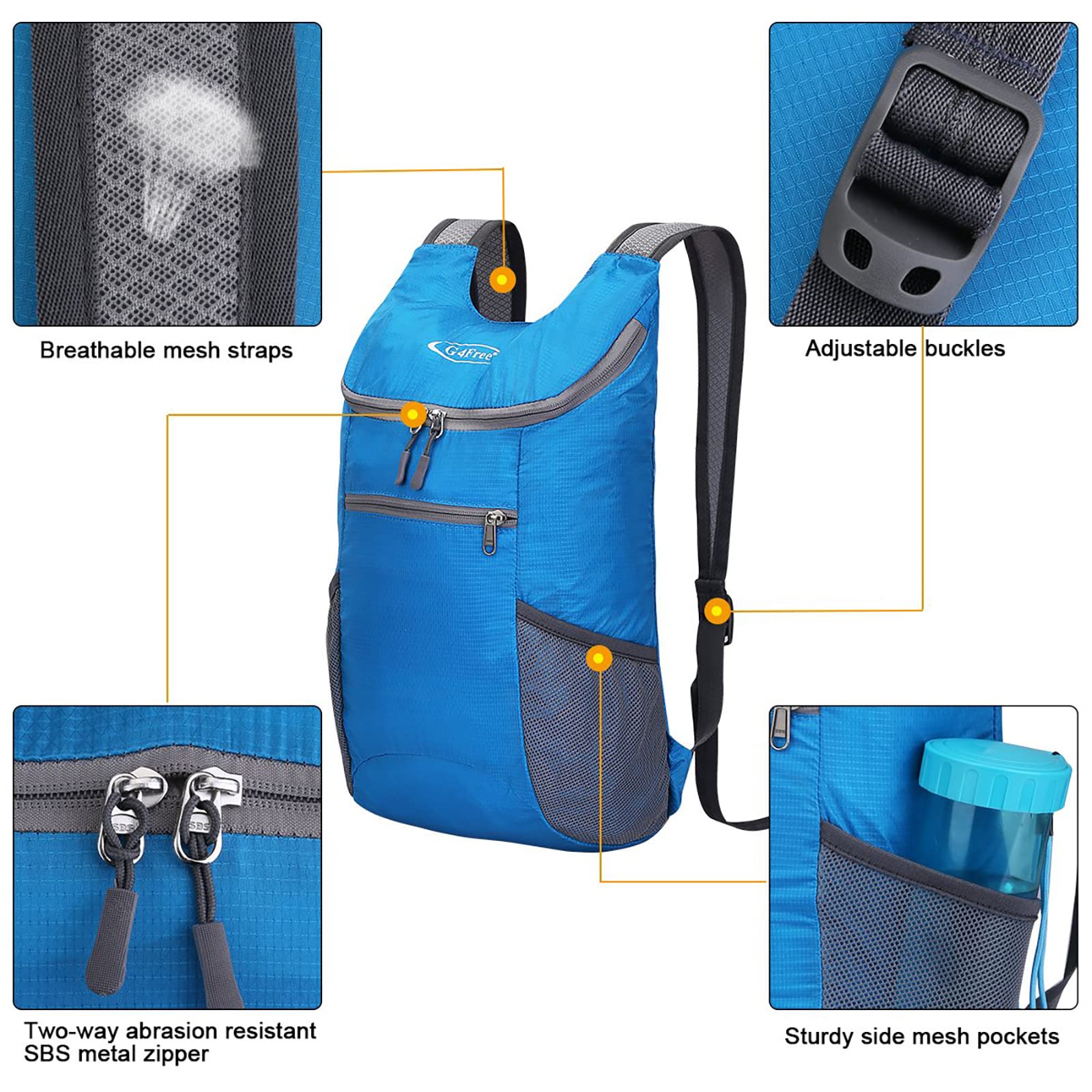 G4Free G4Free 11L Lightweight Hiking Backpack for Men And Women