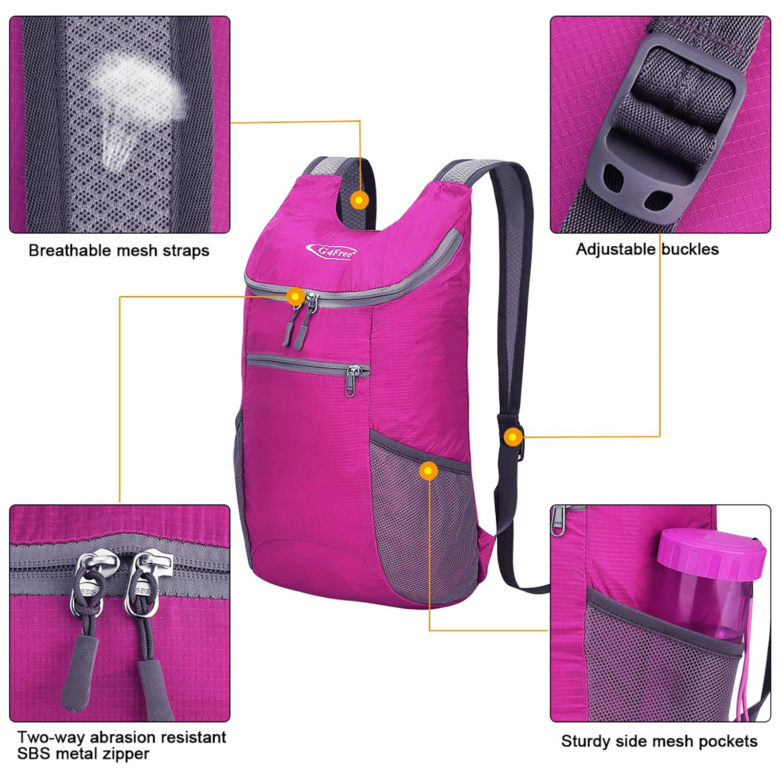 G4Free G4Free 11L Lightweight Hiking Backpack for Men And Women