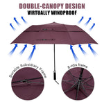 G4Free G4Free 62 Inch Portable Automatic Open Oversize Vented Double Canopy Umbrellas