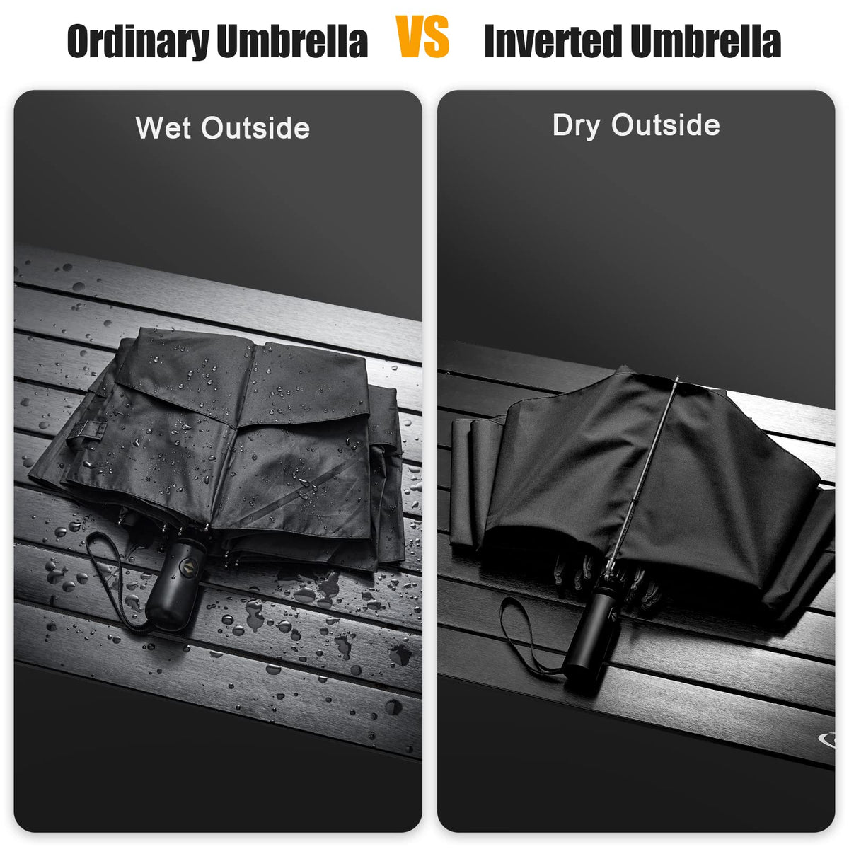 G4Free G4Free UPF 50+ UV Protection 54 Inch Large Reverse Travel Umbrella