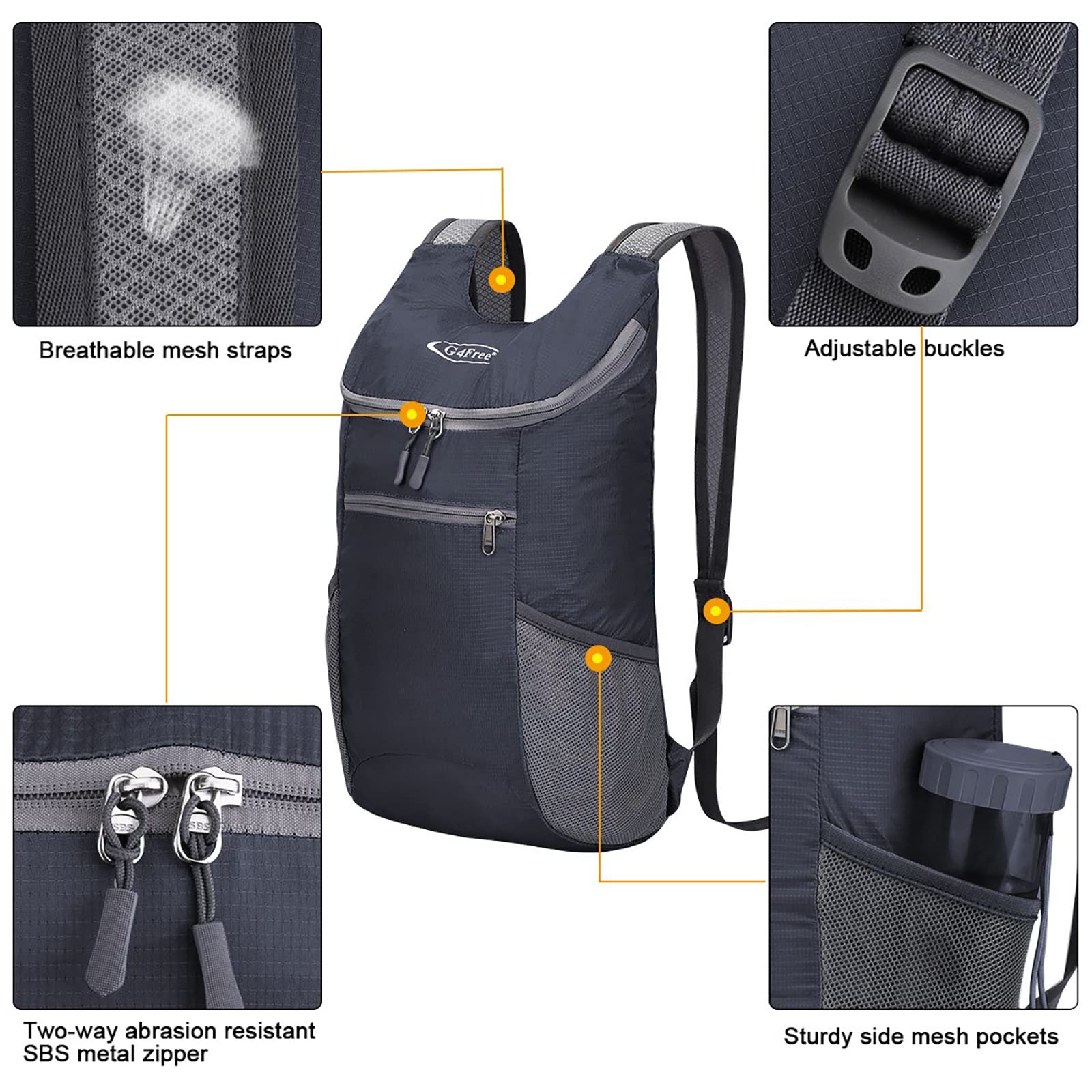 G4Free G4Free 11L Lightweight Hiking Backpack for Men And Women