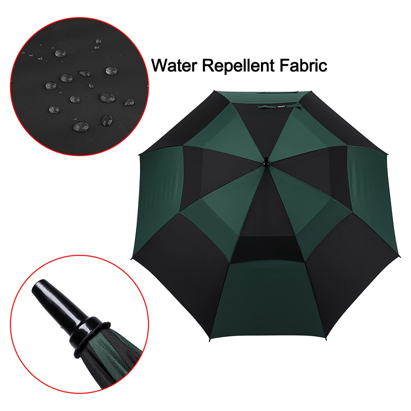 G4Free G4Free Automatic Open Golf Umbrella Double Canopy Vented Stick Umbrellas