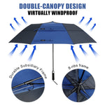 G4Free G4Free 62 Inch Portable Automatic Open Oversize Vented Double Canopy Umbrellas