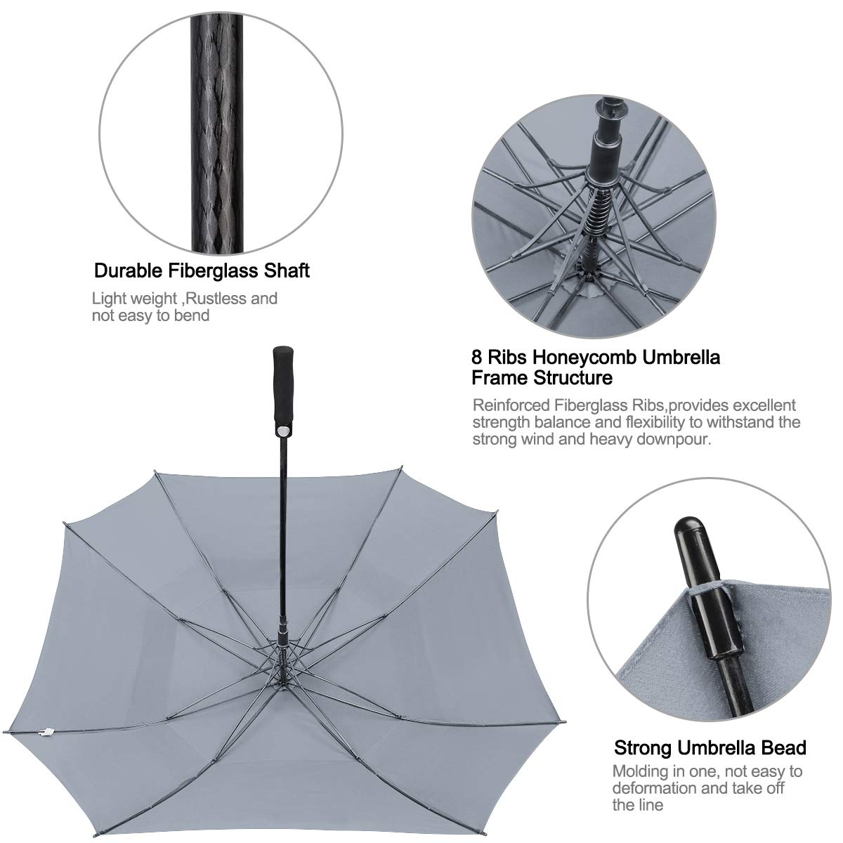 G4Free G4Free Square Windproof Auto Open Stick Umbrella