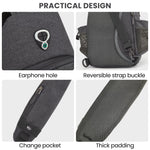 G4Free G4Free Canvas Sling Bag Crossbody Backpack with USB Charging Port & RFID Blocking