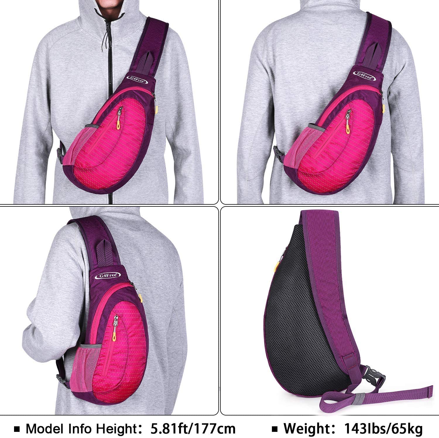 G4Free G4Free Sling Bags Men Shoulder Backpack Small Cross Body Chest Sling Backpack