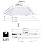 G4Free G4Free Automatic Open Golf Umbrella Double Canopy Vented Stick Umbrellas