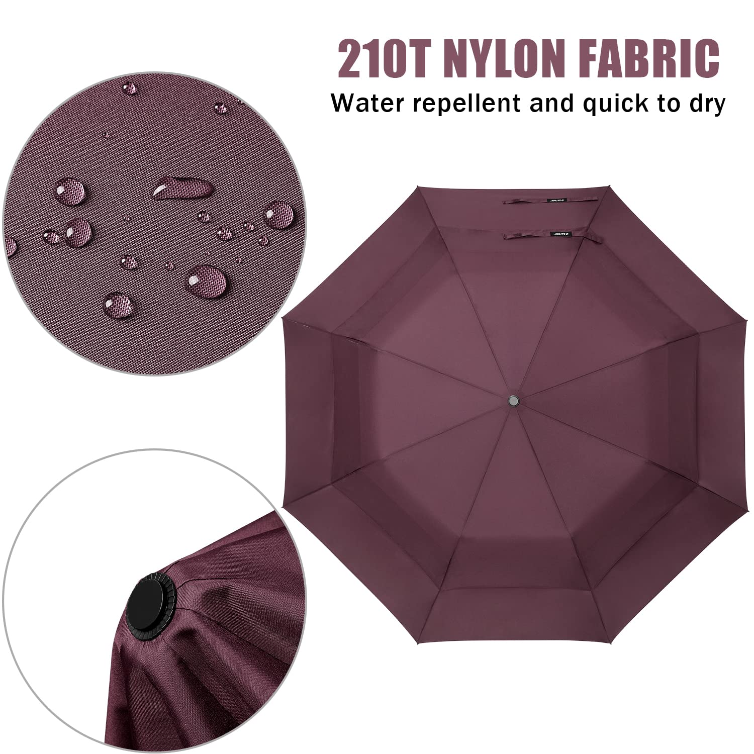 G4Free G4Free 62 Inch Portable Automatic Open Oversize Vented Double Canopy Umbrellas