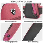 G4Free G4Free Canvas Sling Bag Crossbody Backpack with USB Charging Port & RFID Blocking