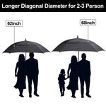 G4Free G4Free Extra Large Golf Umbrella 62/68 inch Vented Square Umbrella