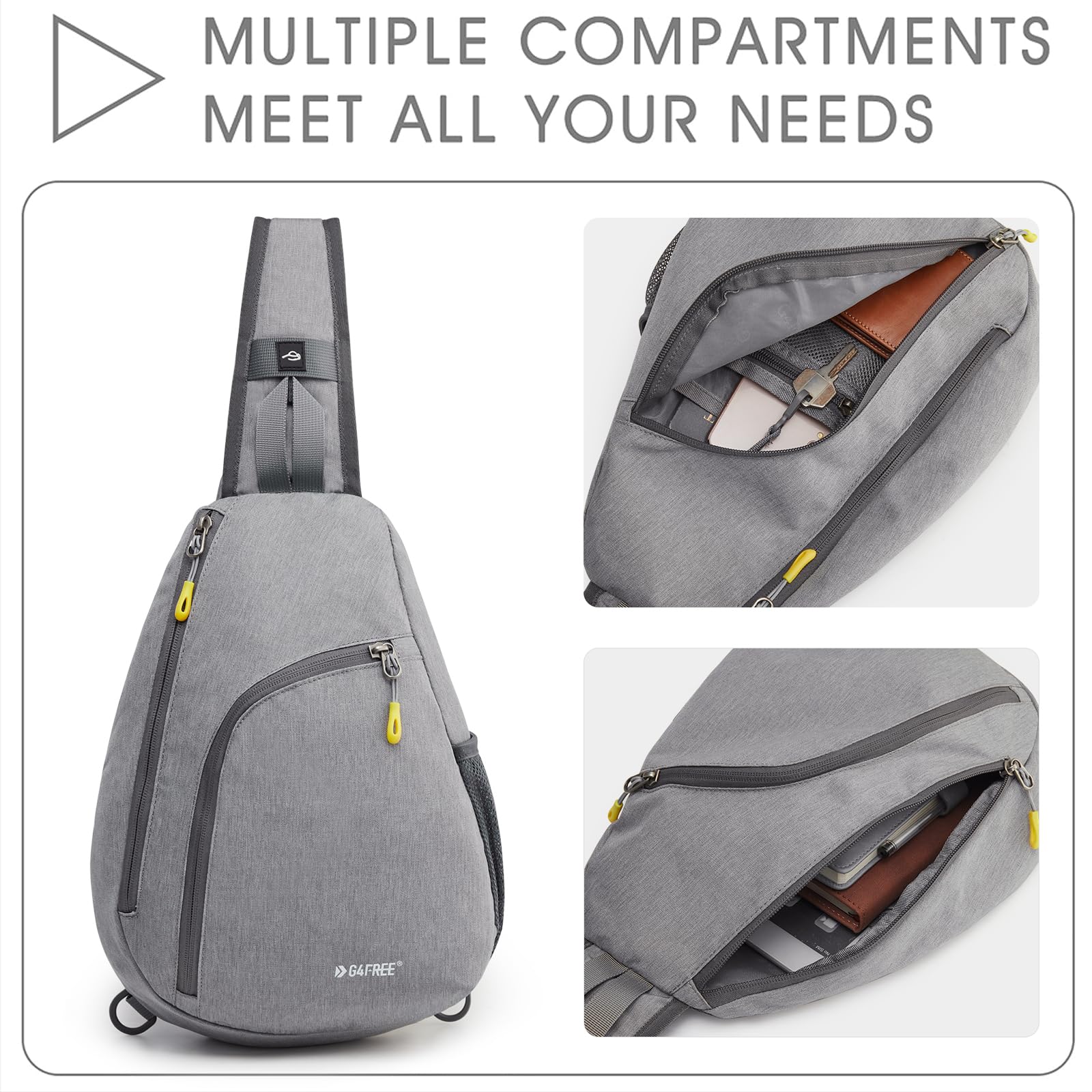 G4Free G4Free RFID Sling Bag Crossbody Backpack