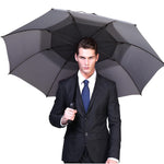 G4Free G4Free Automatic Open Golf Umbrella Double Canopy Vented Stick Umbrellas