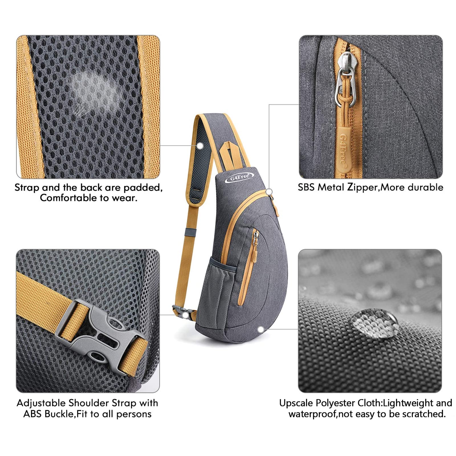 G4Free G4Free Sling Bags Men Shoulder Backpack Small Cross Body Chest Sling Backpack
