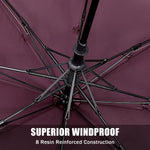 G4Free G4Free 62 Inch Portable Automatic Open Oversize Vented Double Canopy Umbrellas