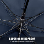 G4Free G4Free 62 Inch Portable Automatic Open Oversize Vented Double Canopy Umbrellas