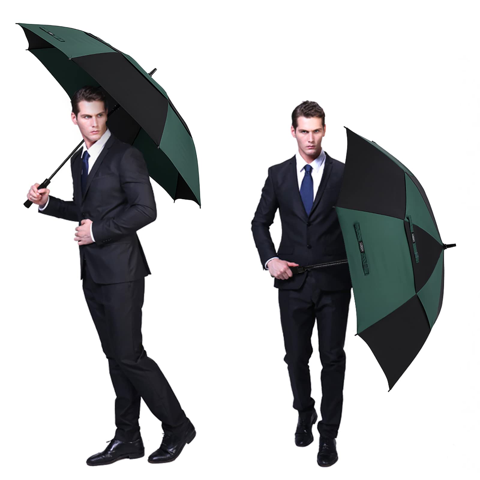 G4Free G4Free Automatic Open Golf Umbrella Double Canopy Vented Stick Umbrellas