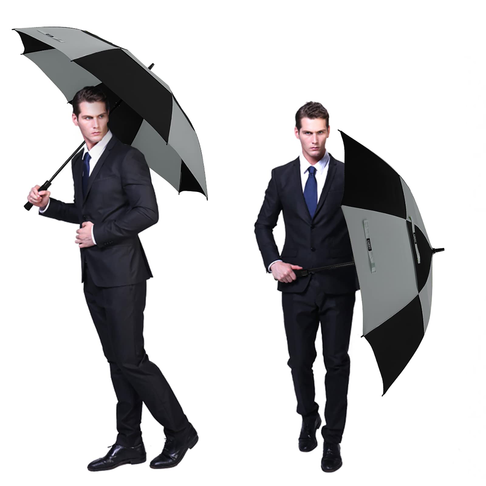 G4Free G4Free Automatic Open Golf Umbrella Double Canopy Vented Stick Umbrellas