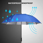 G4Free G4Free 54/62/68 Inch UV Protection Automatic Open Double Canopy Vented Sun Rain Umbrella