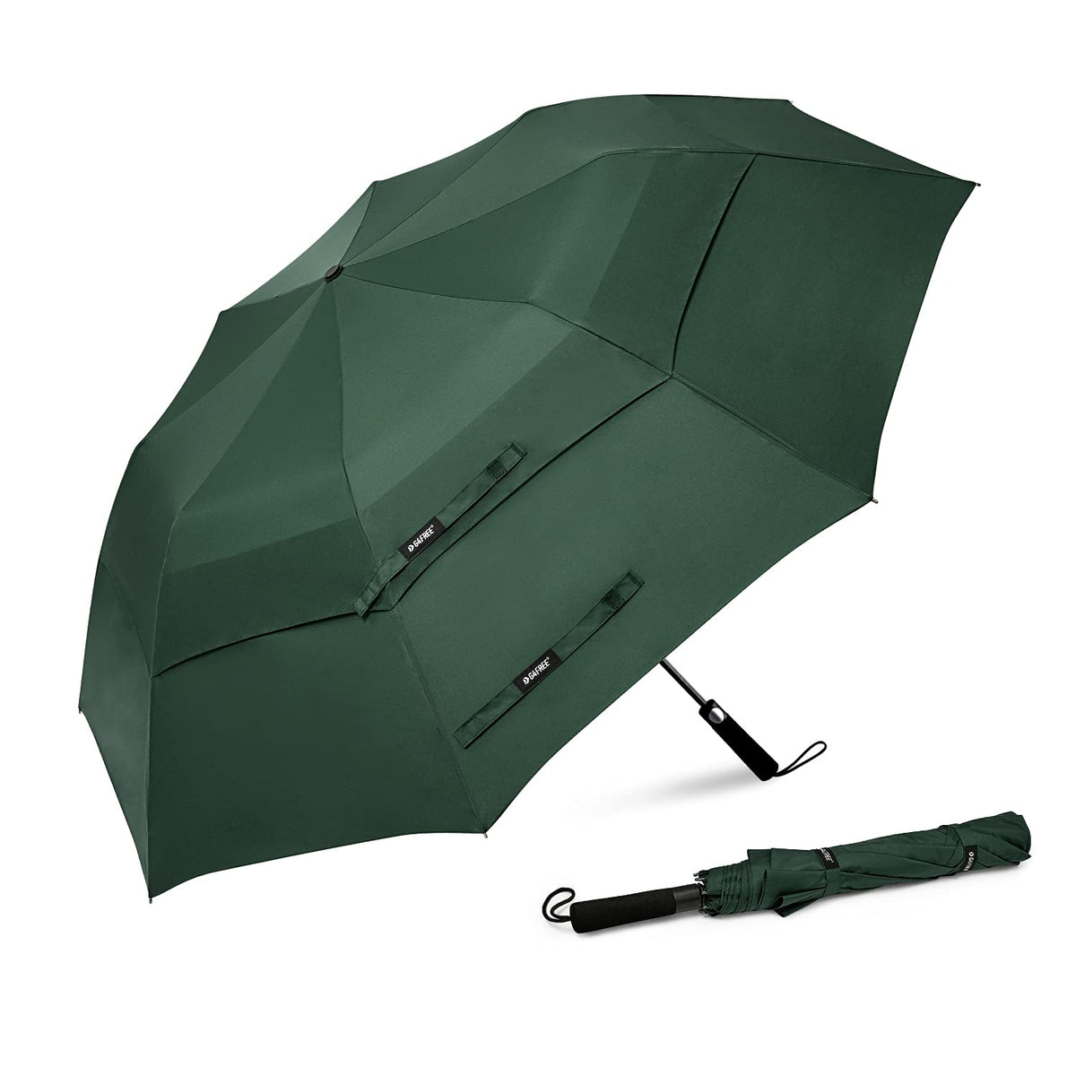 G4Free G4Free 62 Inch Portable Automatic Open Oversize Vented Double Canopy Umbrellas