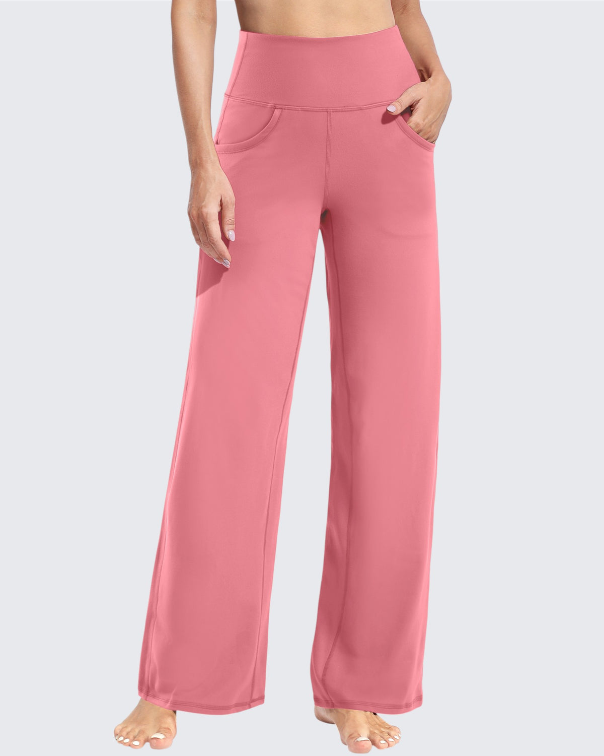 Wide Leg Pants Woman Yoga Pants with Pockets Regular - G4Free
