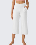 EverGoing Wide Leg High-Waist Casual Capri Pants - G4Free