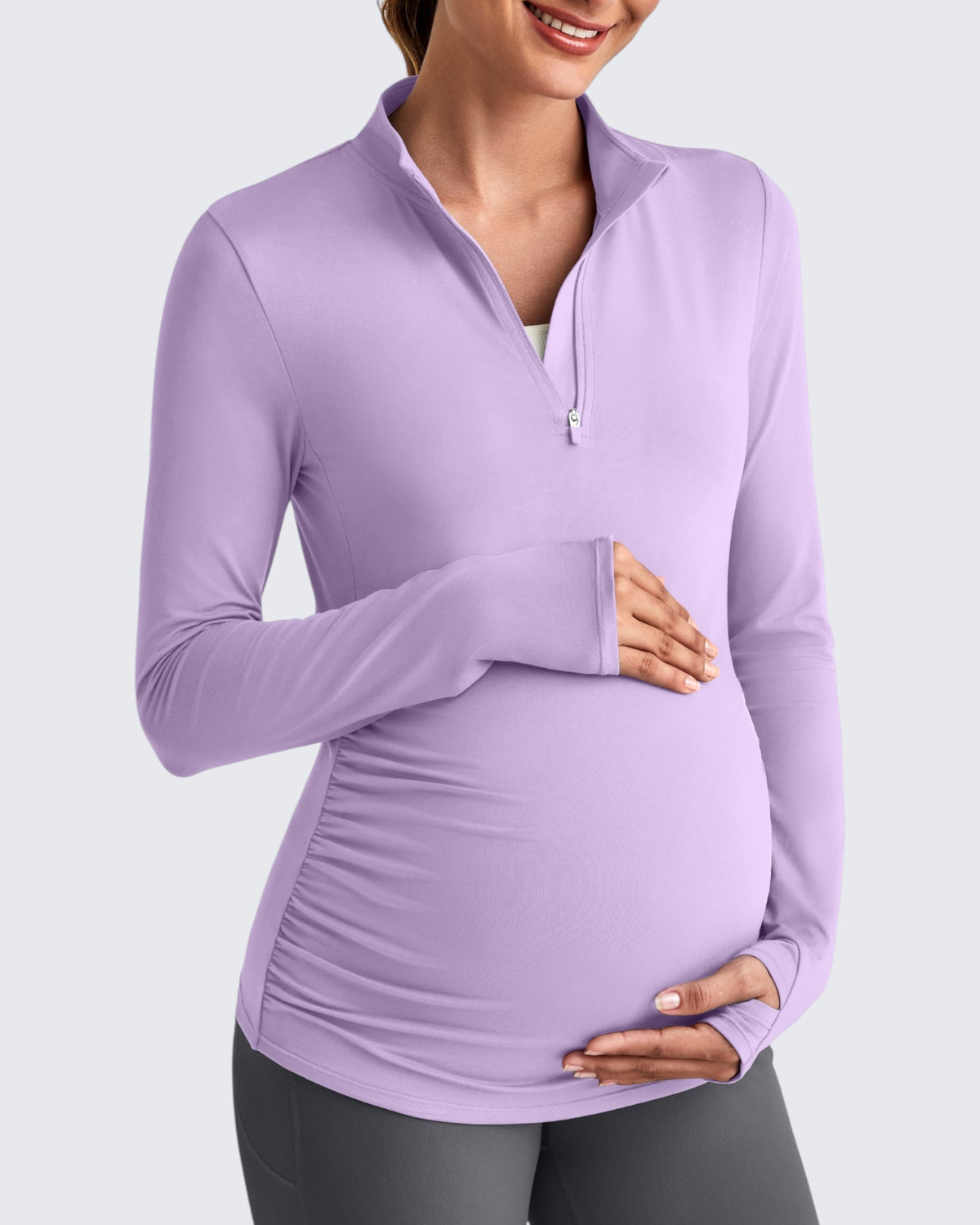 UPF 50+ Half Zip Sun Maternity Shirts - G4Free