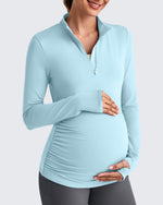 UPF 50+ Half Zip Sun Maternity Shirts - G4Free