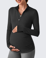 UPF 50+ Half Zip Sun Maternity Shirts - G4Free