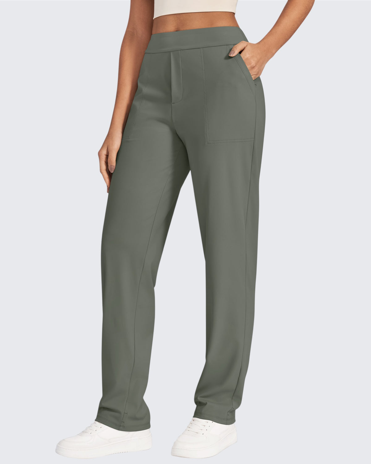 ShiftReady High-Waist Straight Dress Pants - G4Free