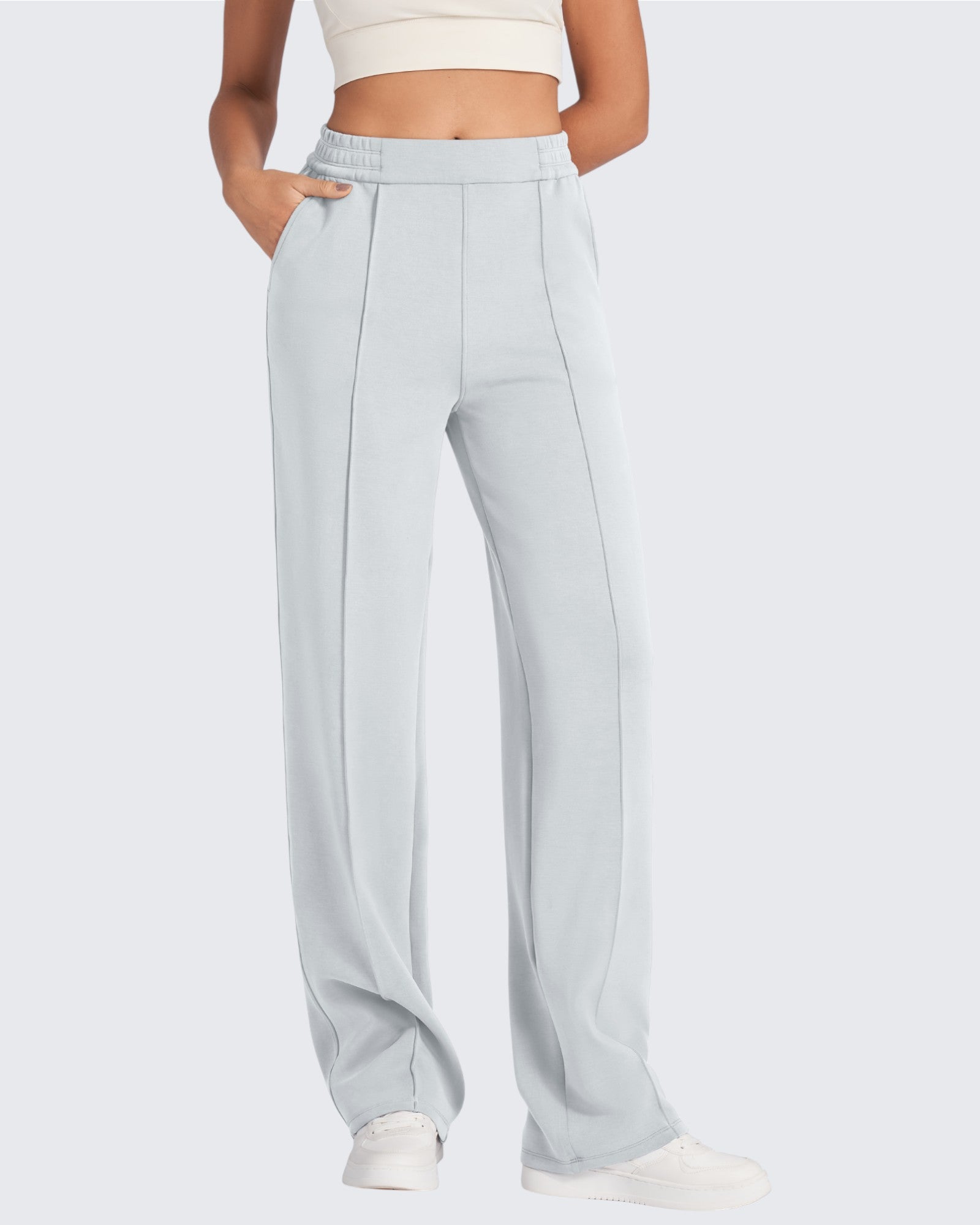 Smoofit Loose High-Rise Elastic Dressy Pants Regular - G4Free