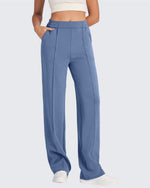 Smoofit Loose High-Rise Elastic Dressy Pants Petite - G4Free