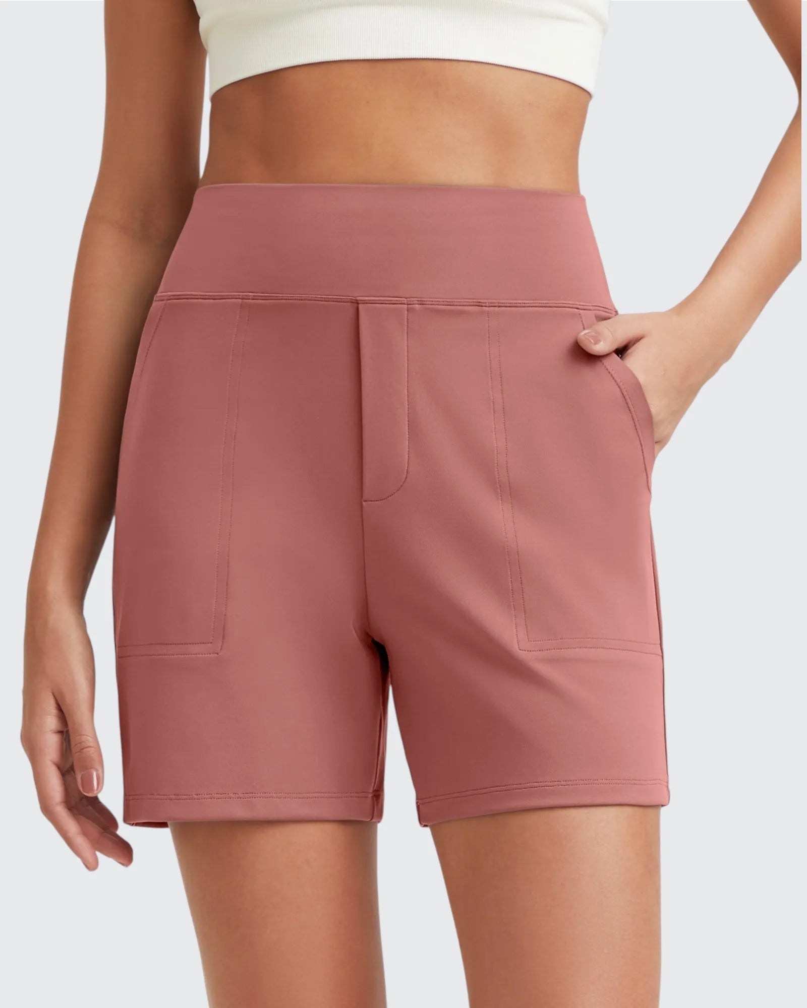 EverGoing High-Waist Burmuda Athletic Shorts 5'' - G4Free