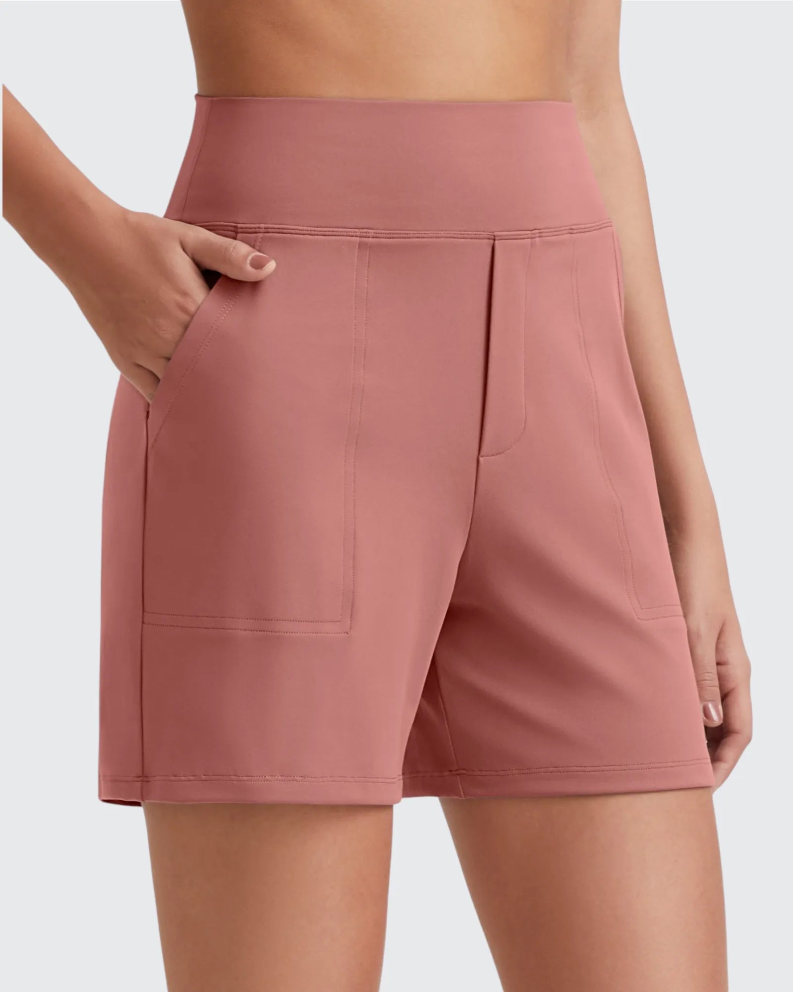 EverGoing High-Waist Burmuda Athletic Shorts 5'' - G4Free