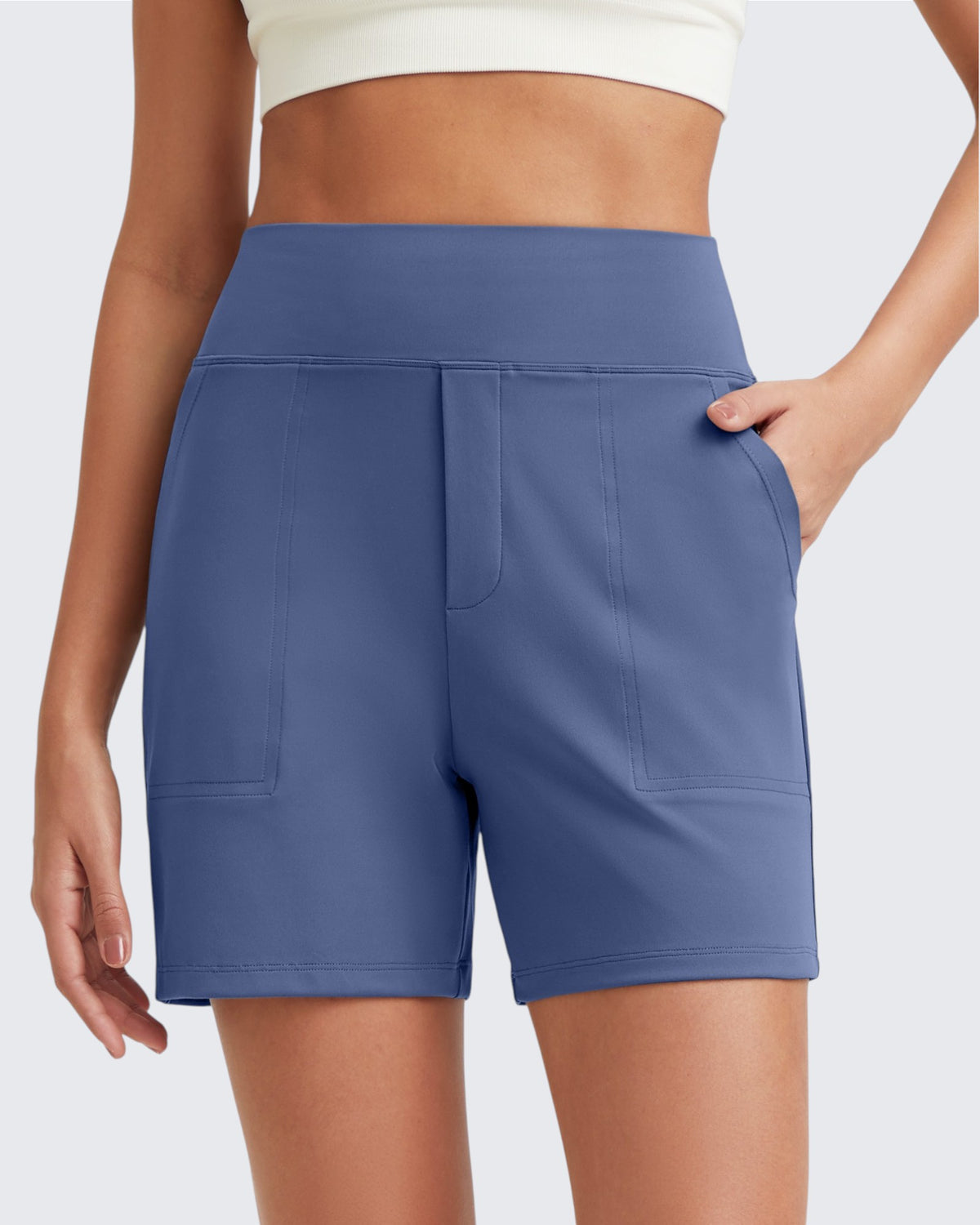 EverGoing High-Waist Burmuda Athletic Shorts 5'' - G4Free